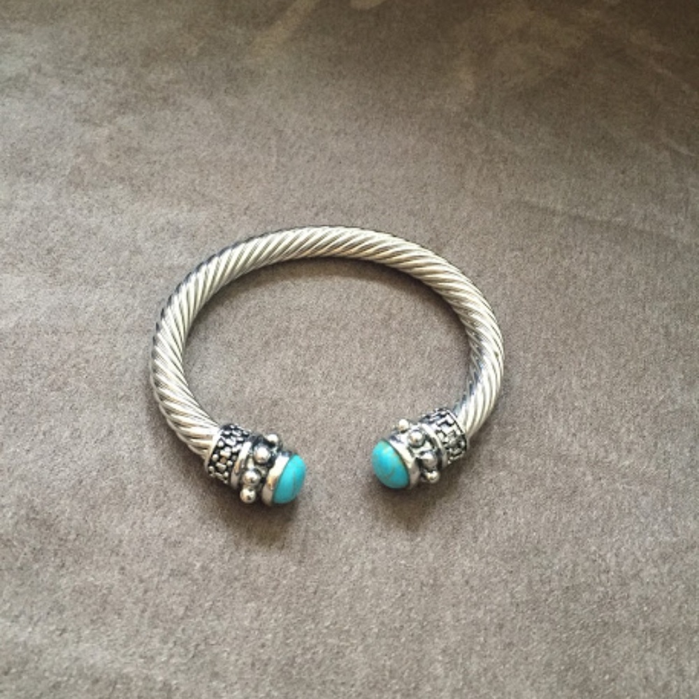 Silver and Turquoise Cuff